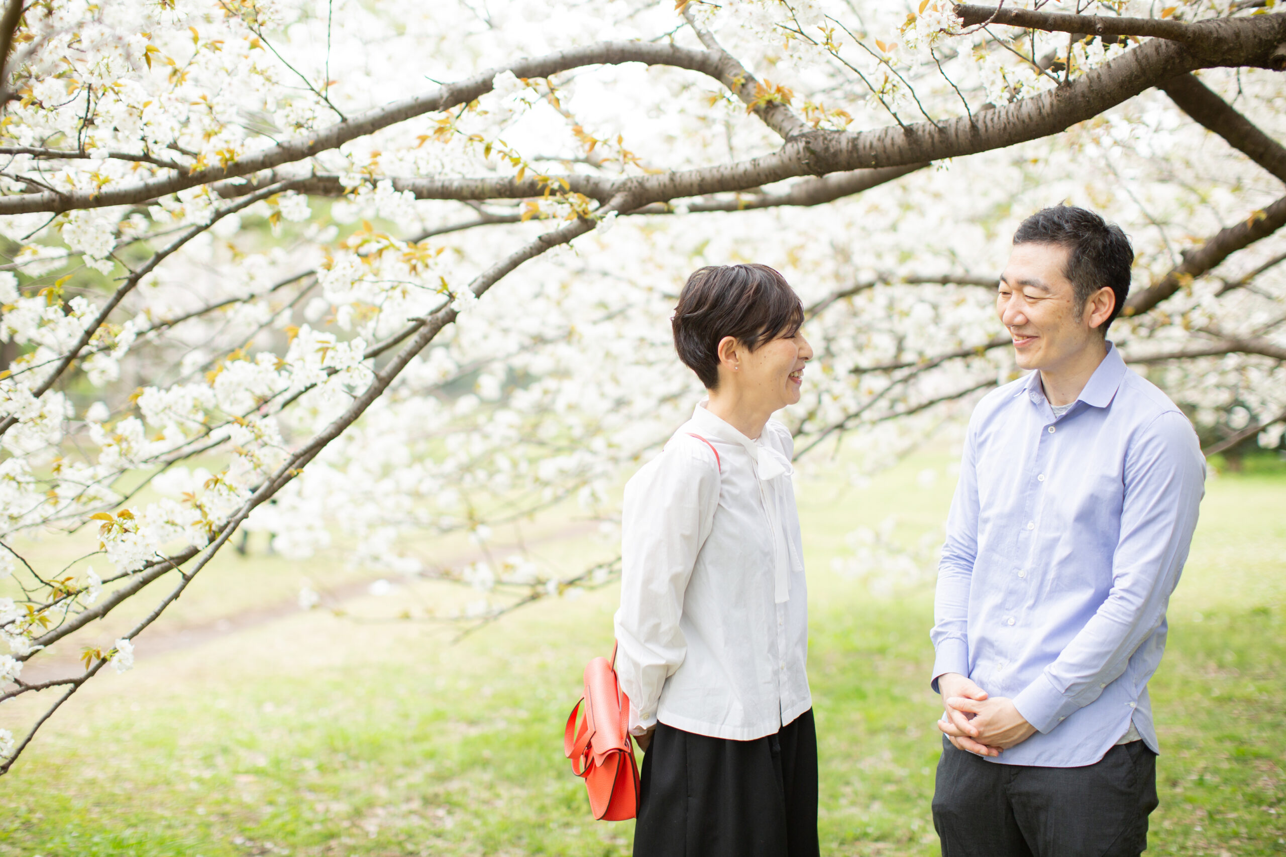 桜と歩く記念写真-M8